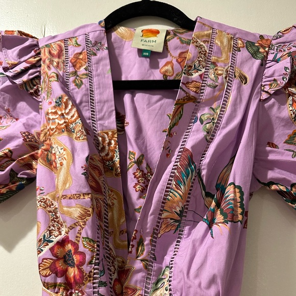 Farm Rio Lilac Floral Monkey Short Sleeve
Romper - Picture 3 of 5